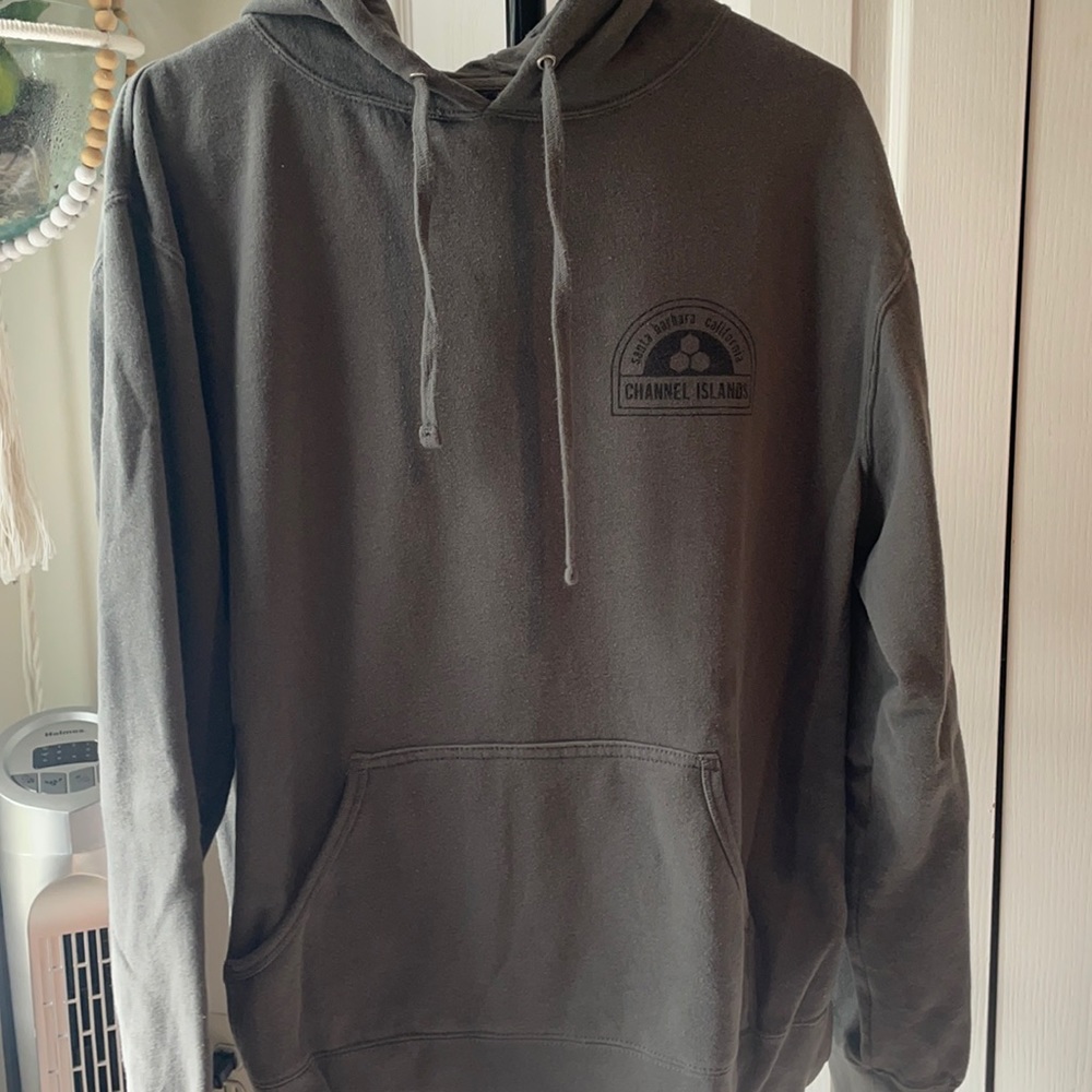 Unisex Santa Barbara California Channel Islands hoodie sweatshirt large gray